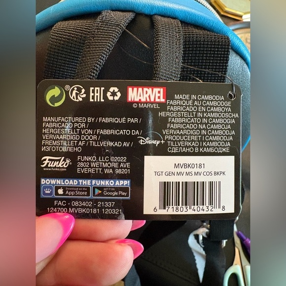 Ms Marvel Cosplay Mini Soft Backpack NWT main image 6